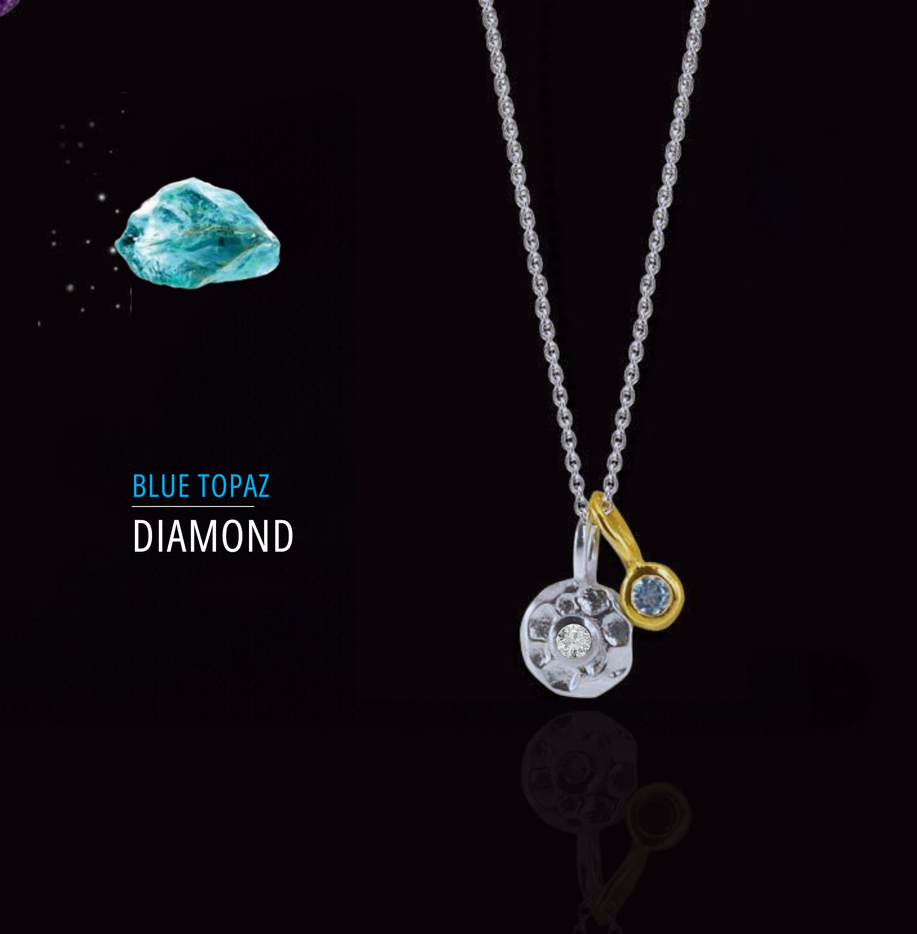 Diamond & Blue Topaz Necklace