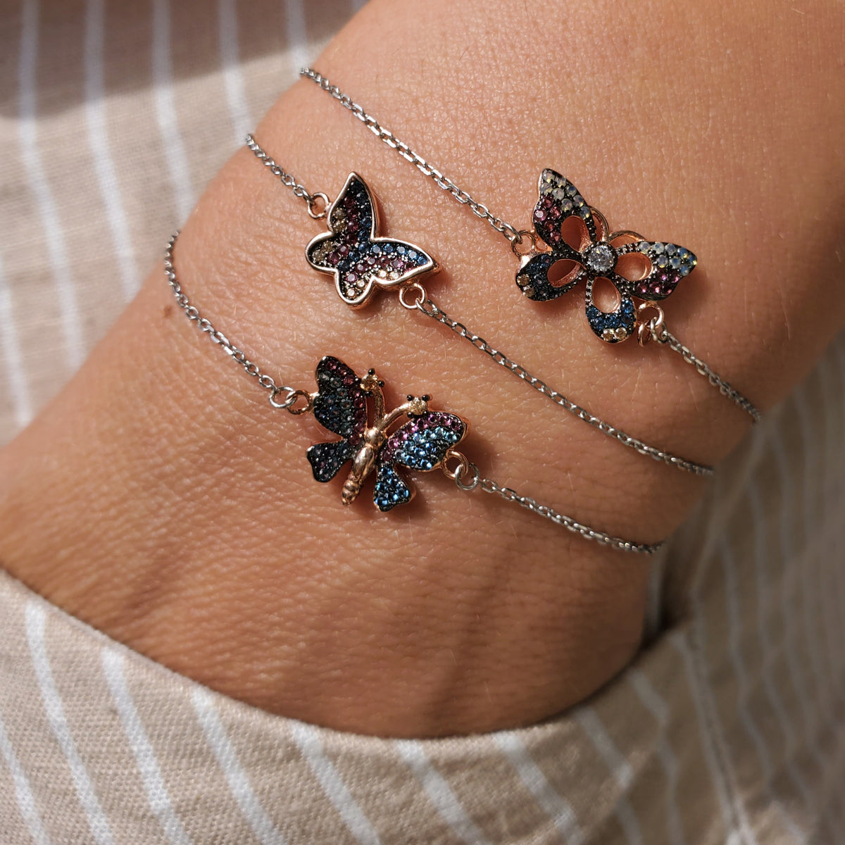 Multicolor Butterfly Bracelet