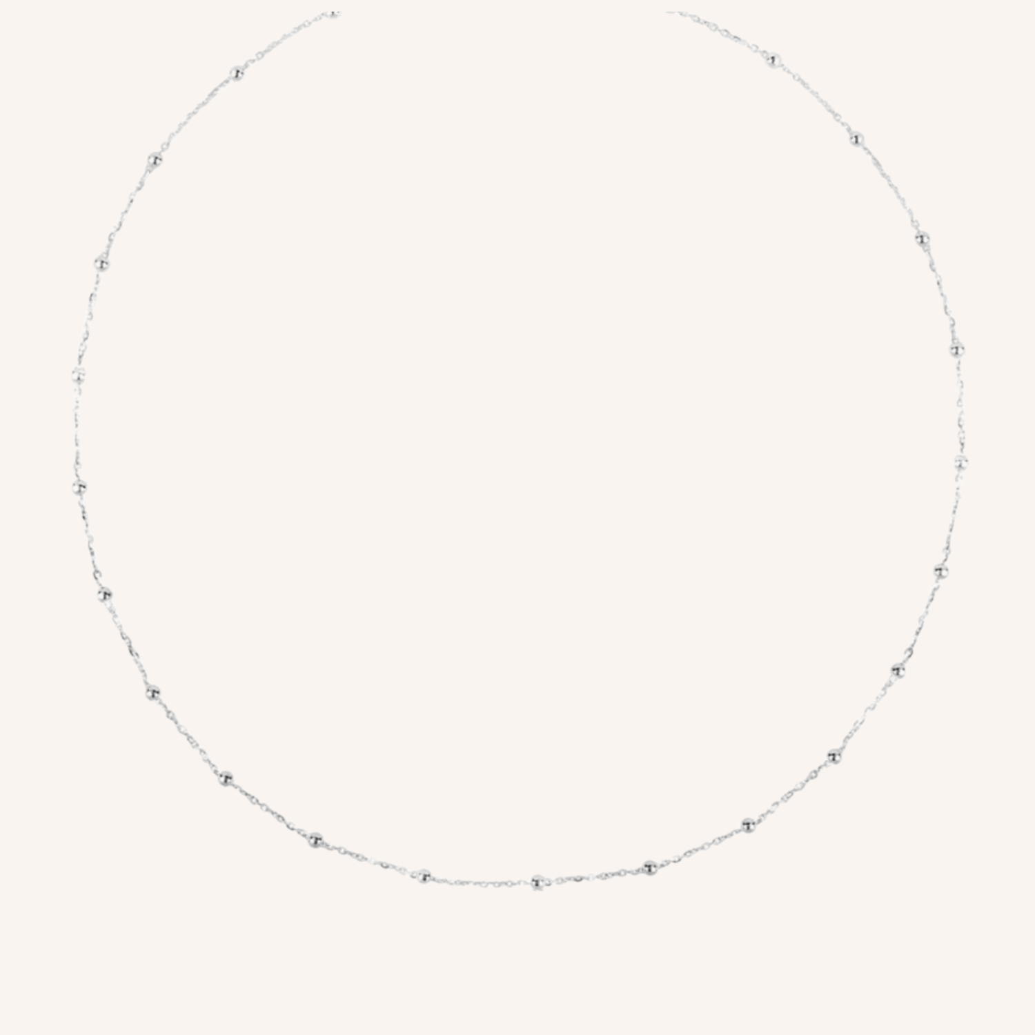 Luna Beads Necklace – Silver