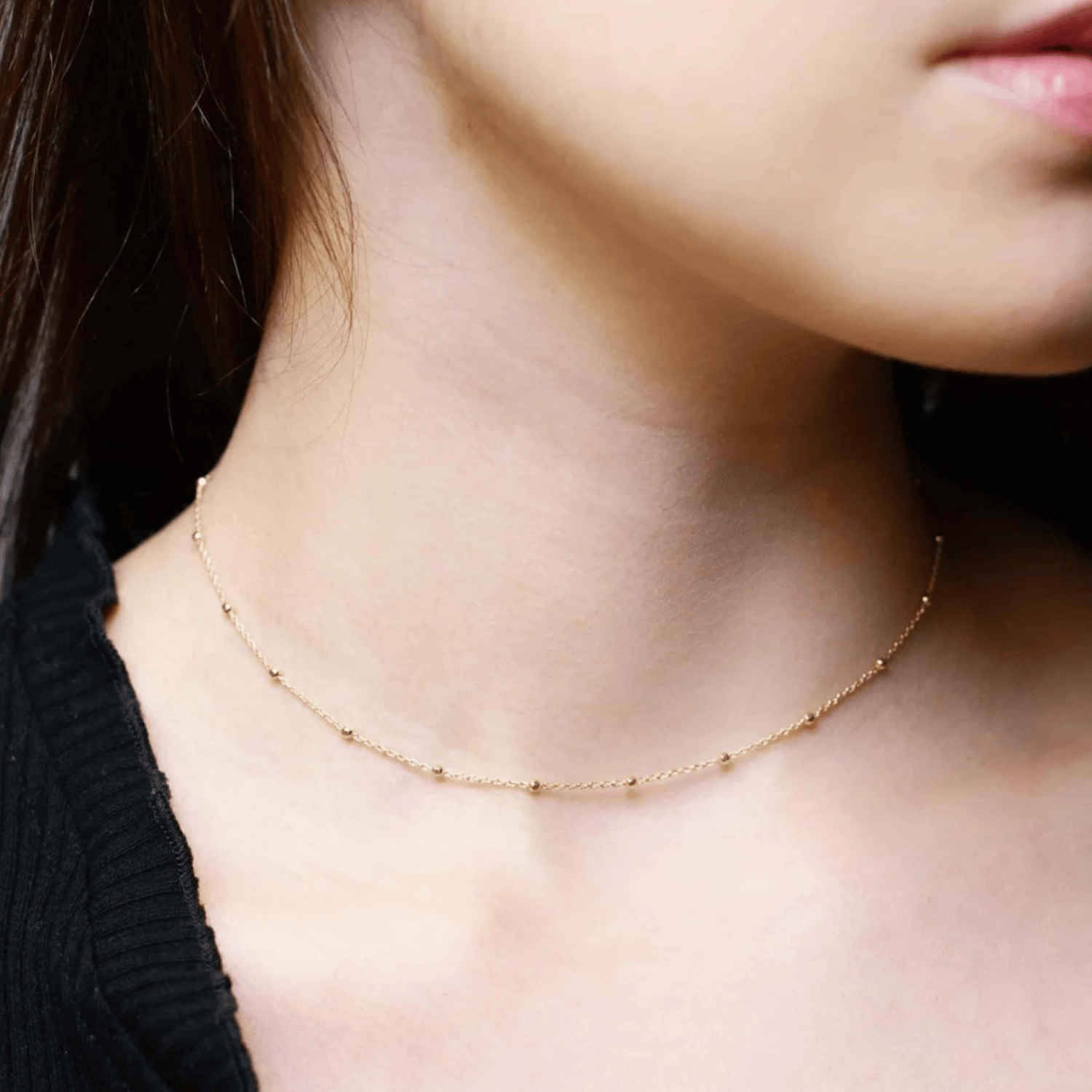 Luna Beads Necklace – Gold