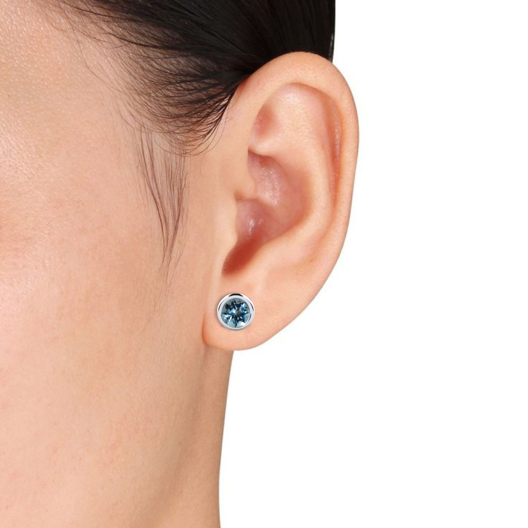 Aura Blue Topaz Earrings