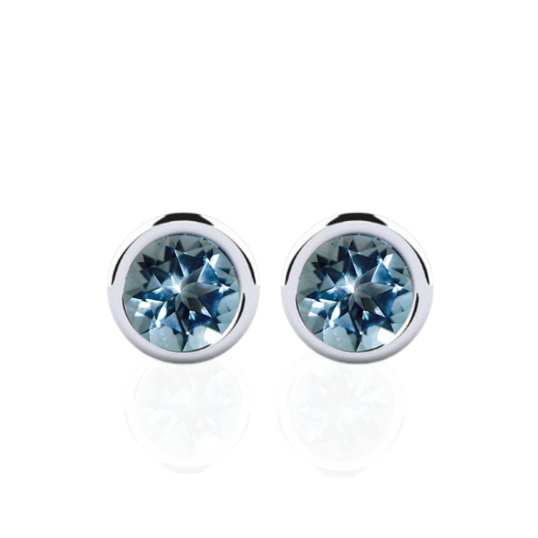 Aura Blue Topaz Earrings