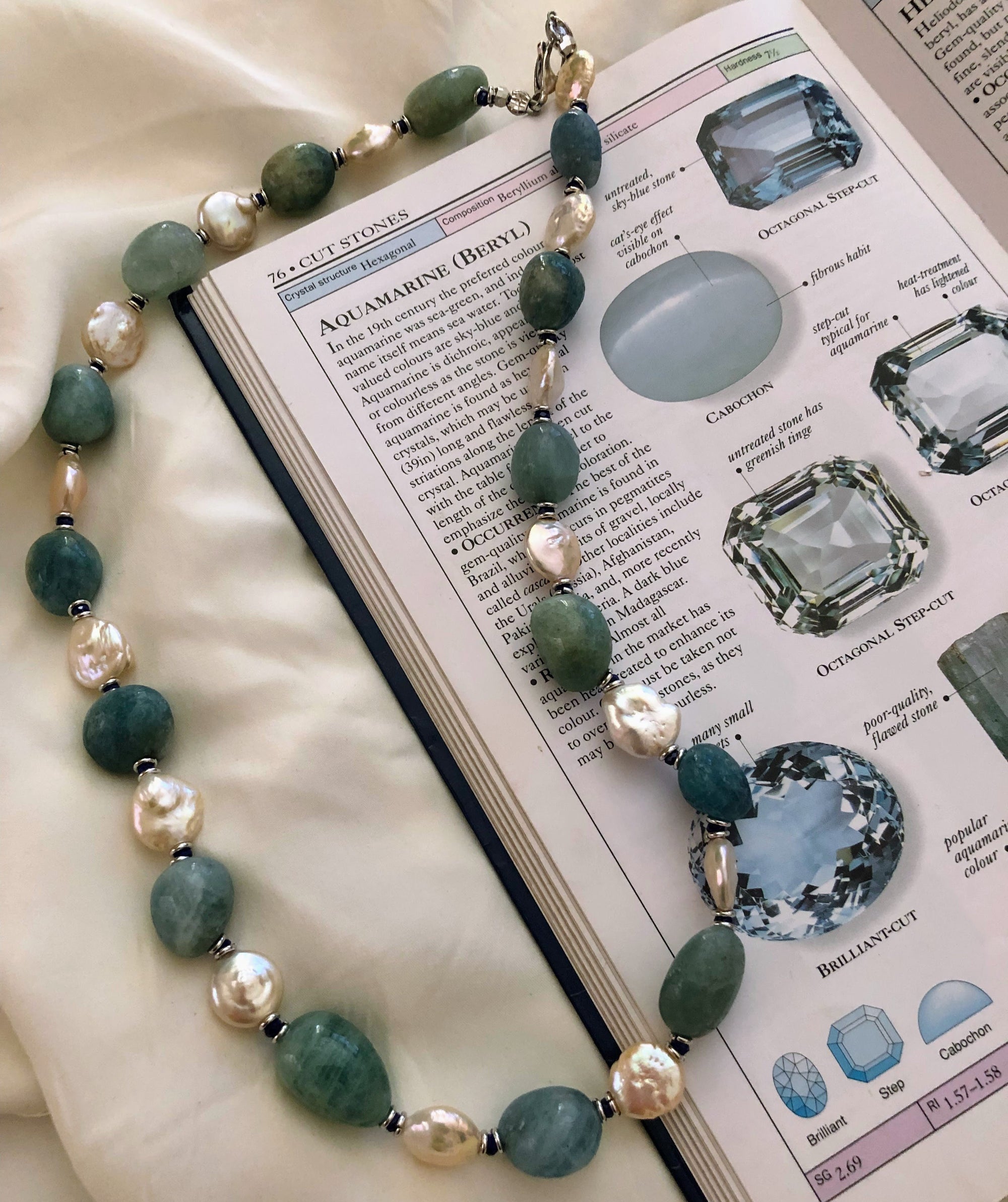 Aquamarine & Pearls Necklace