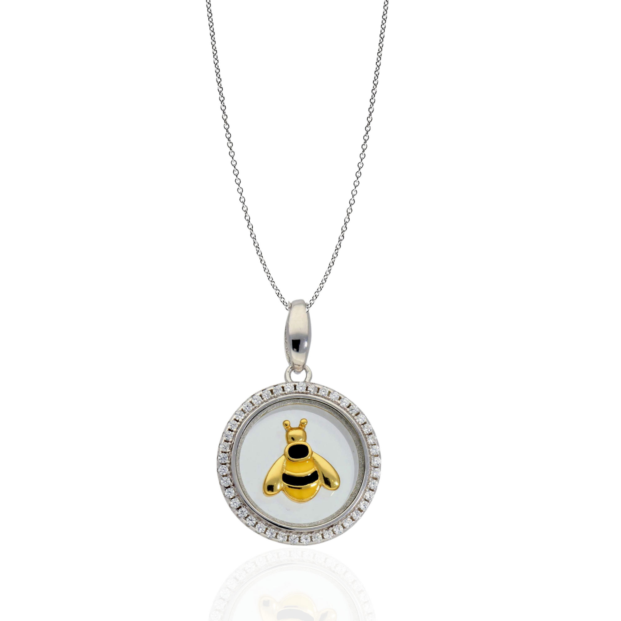 Wisdom Bee Silver Necklace