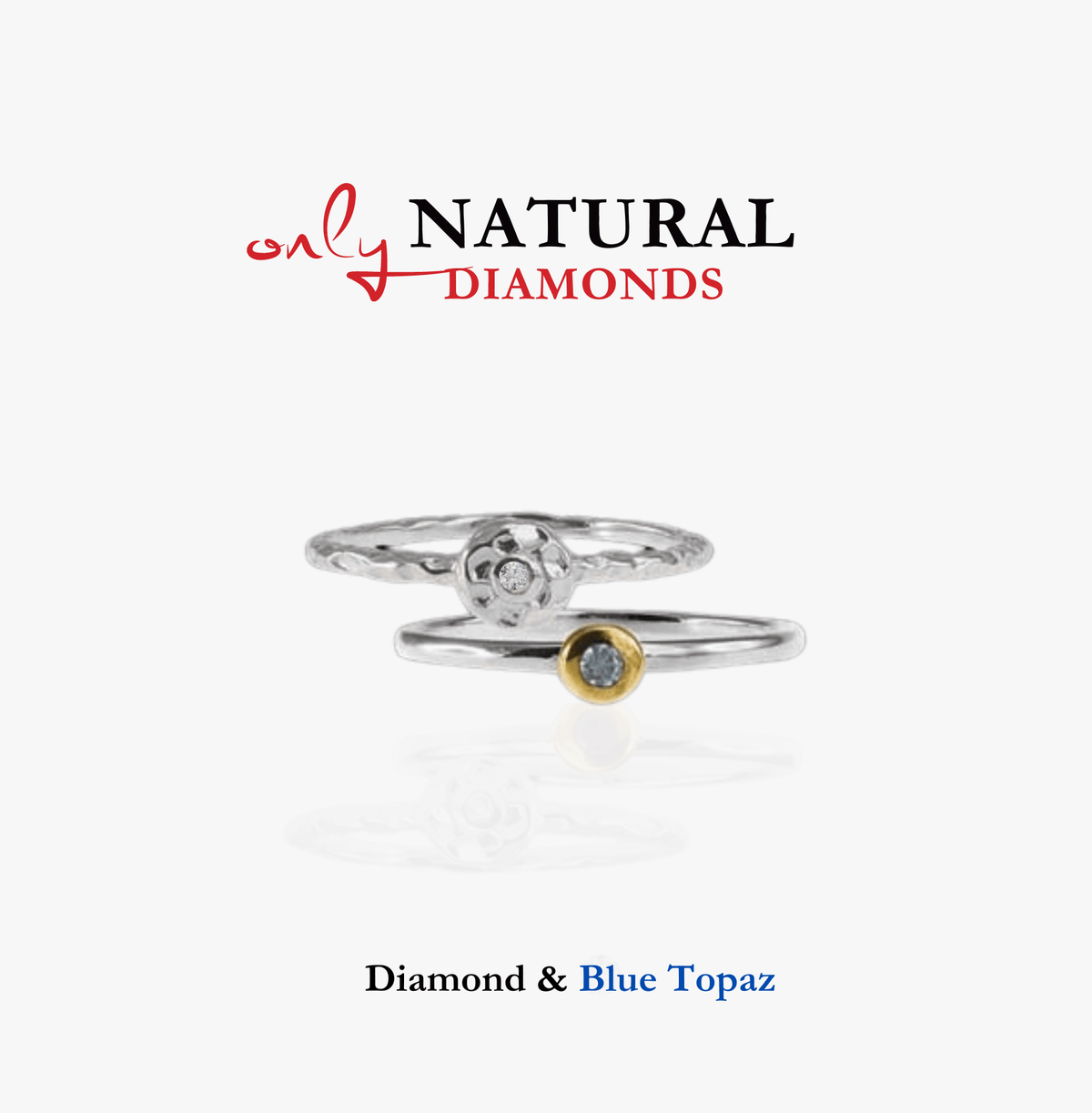 Diamond &amp; Blue Topaz Rings