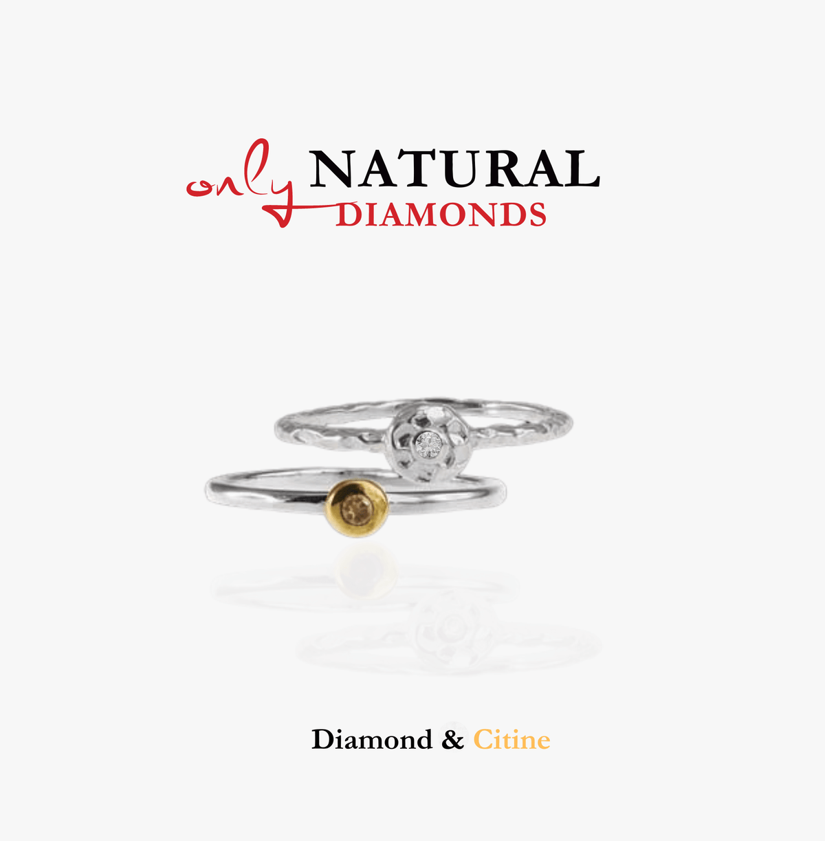 Diamond &amp; Citrine Rings