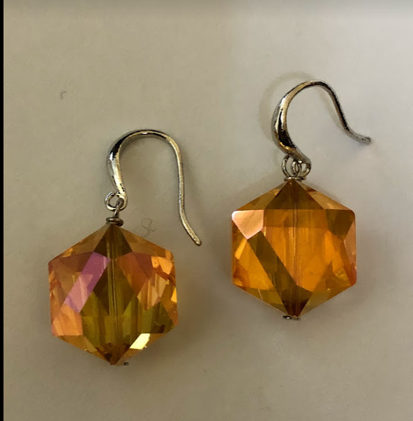 Gold Prism Earrings