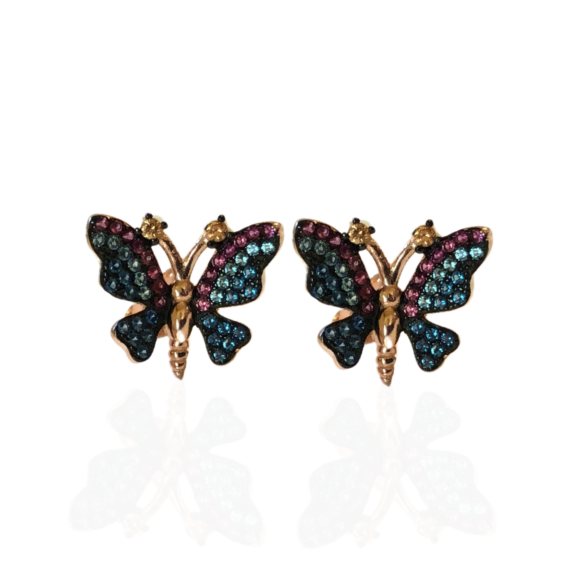 Multicolor Butterfly Earrings