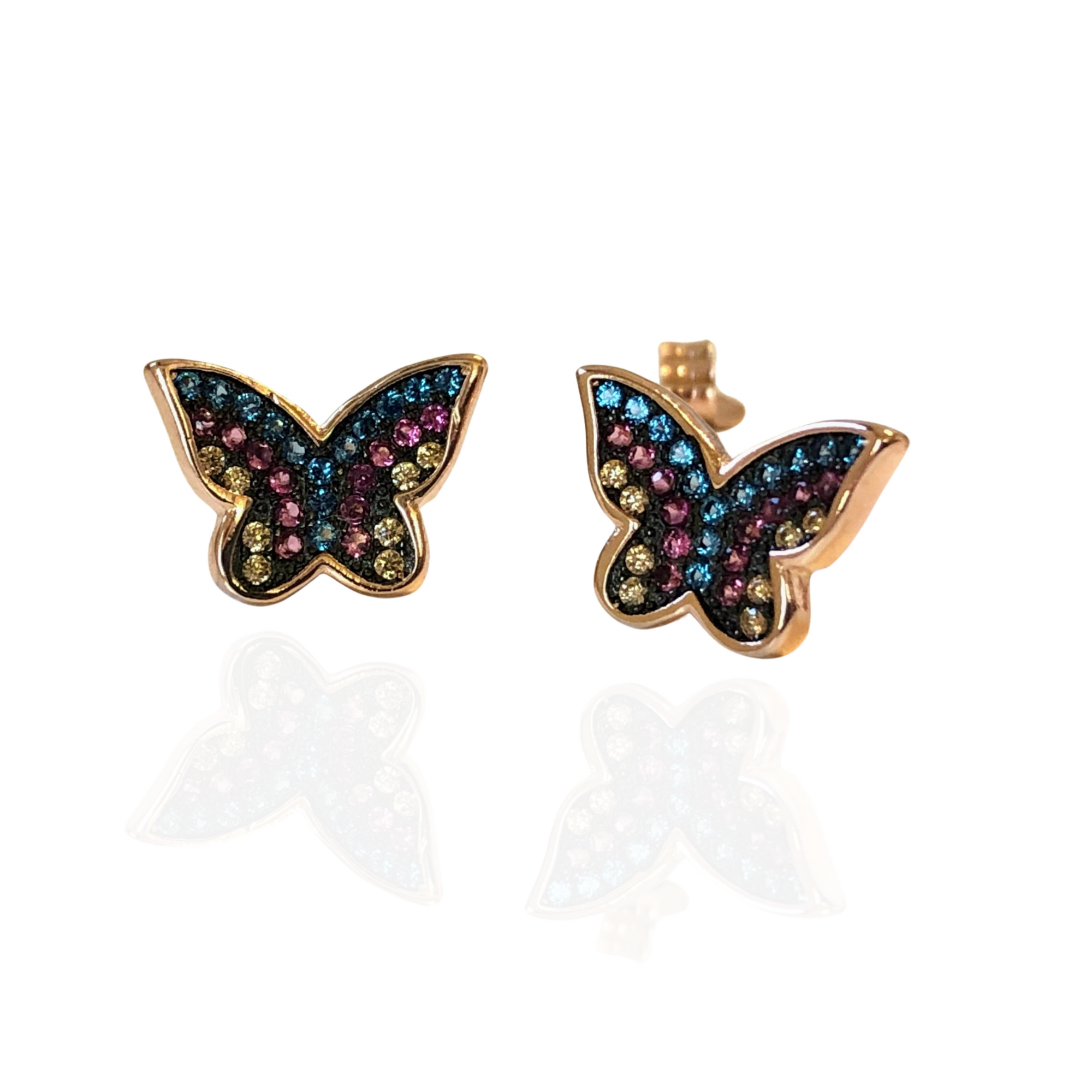 Multicolor Butterfly Earrings