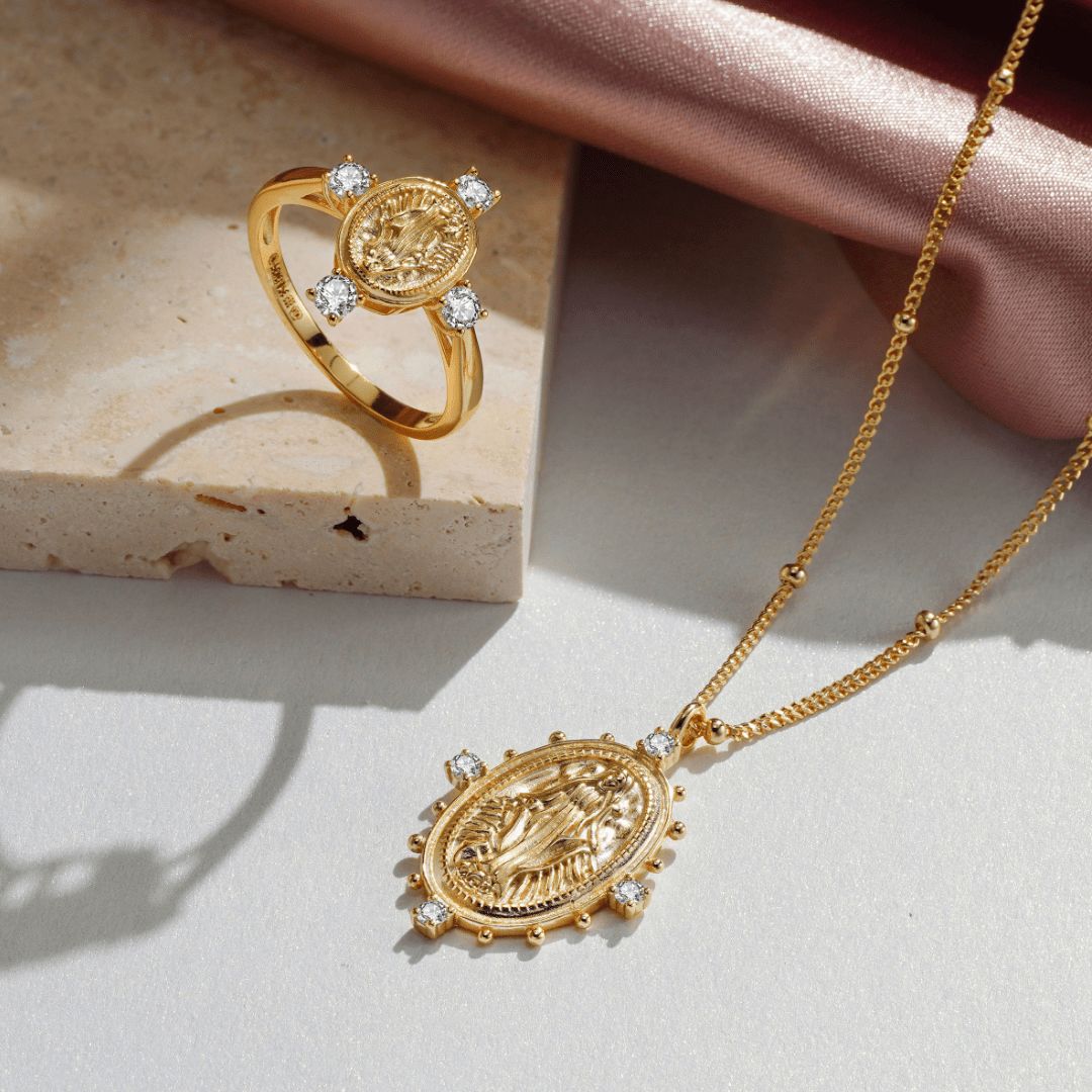 Virgen Maria Ring &amp; Necklace