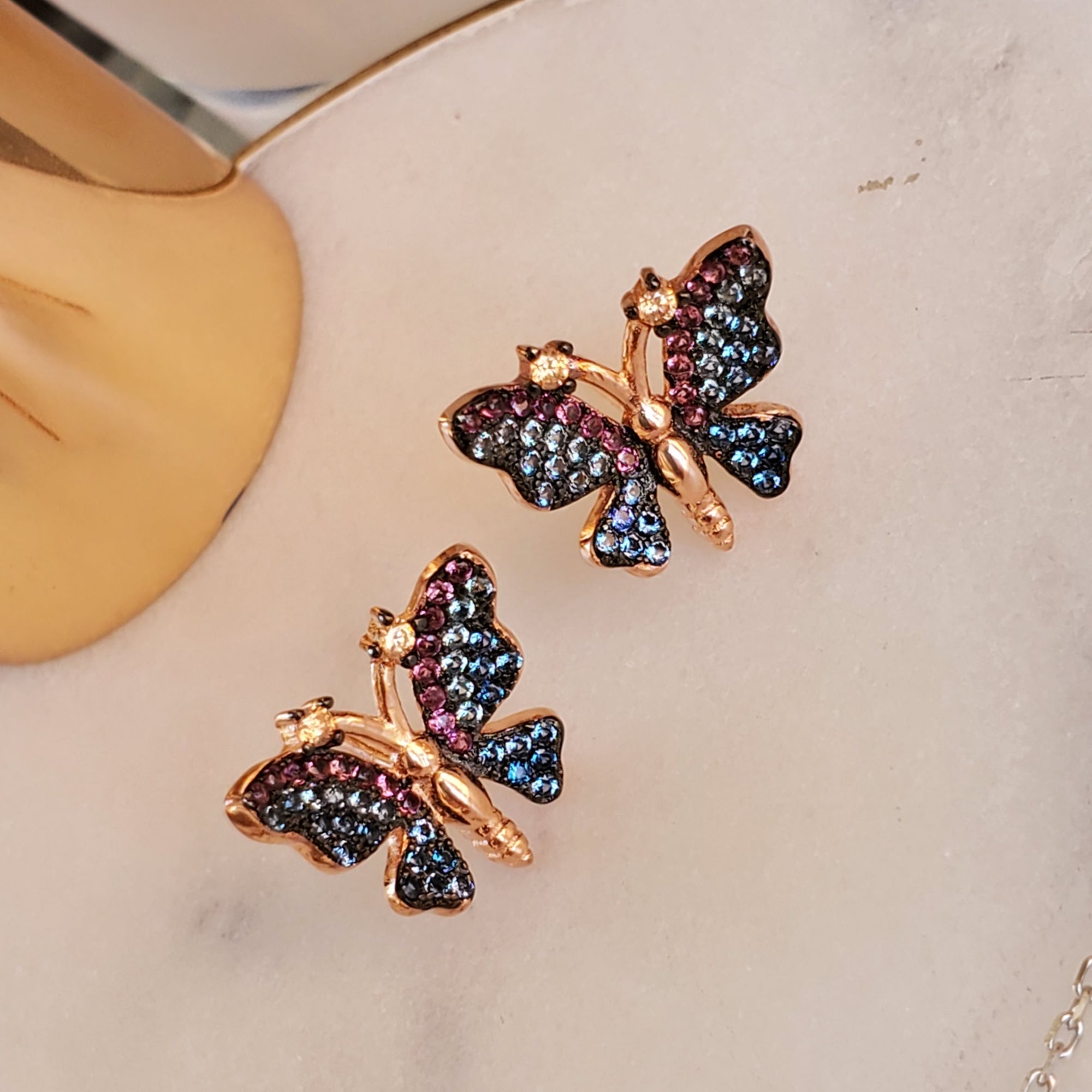 Multicolor Butterfly Earrings