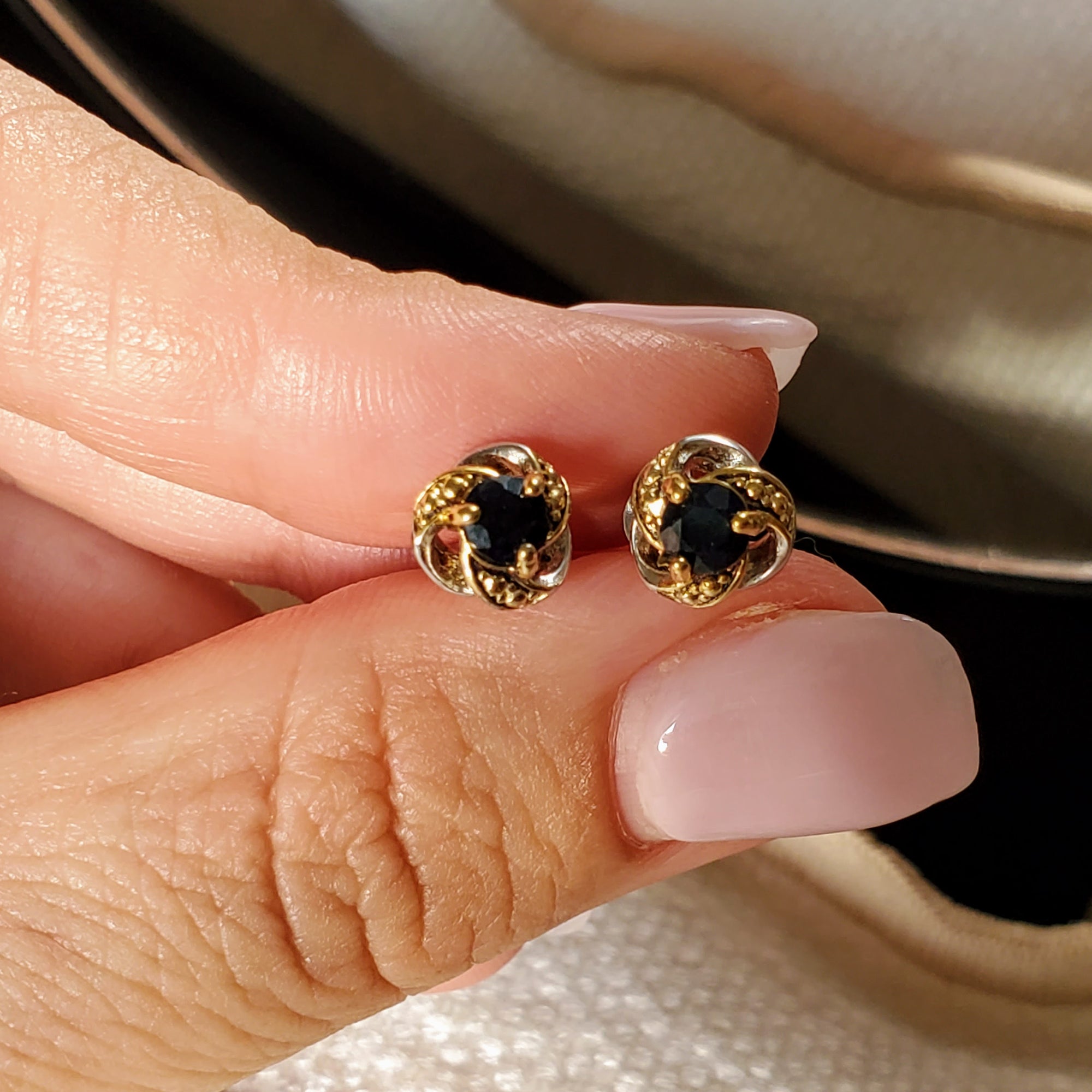 Black Sapphire Earrings