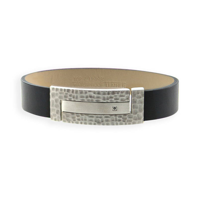 Black Diamond Leather Bracelets