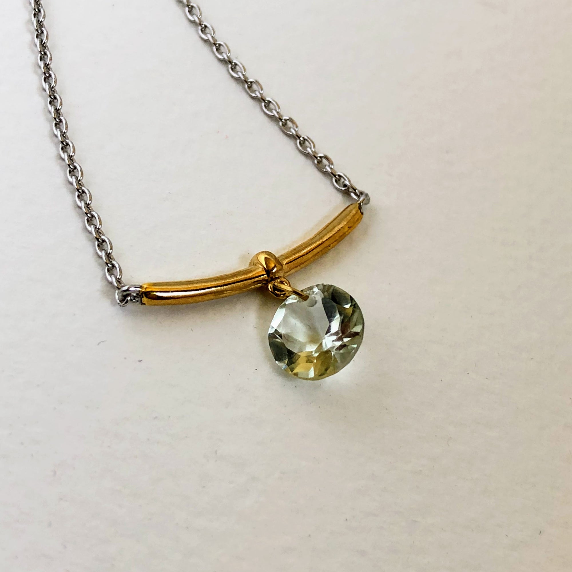 Eleganza Green Amethyst Necklace