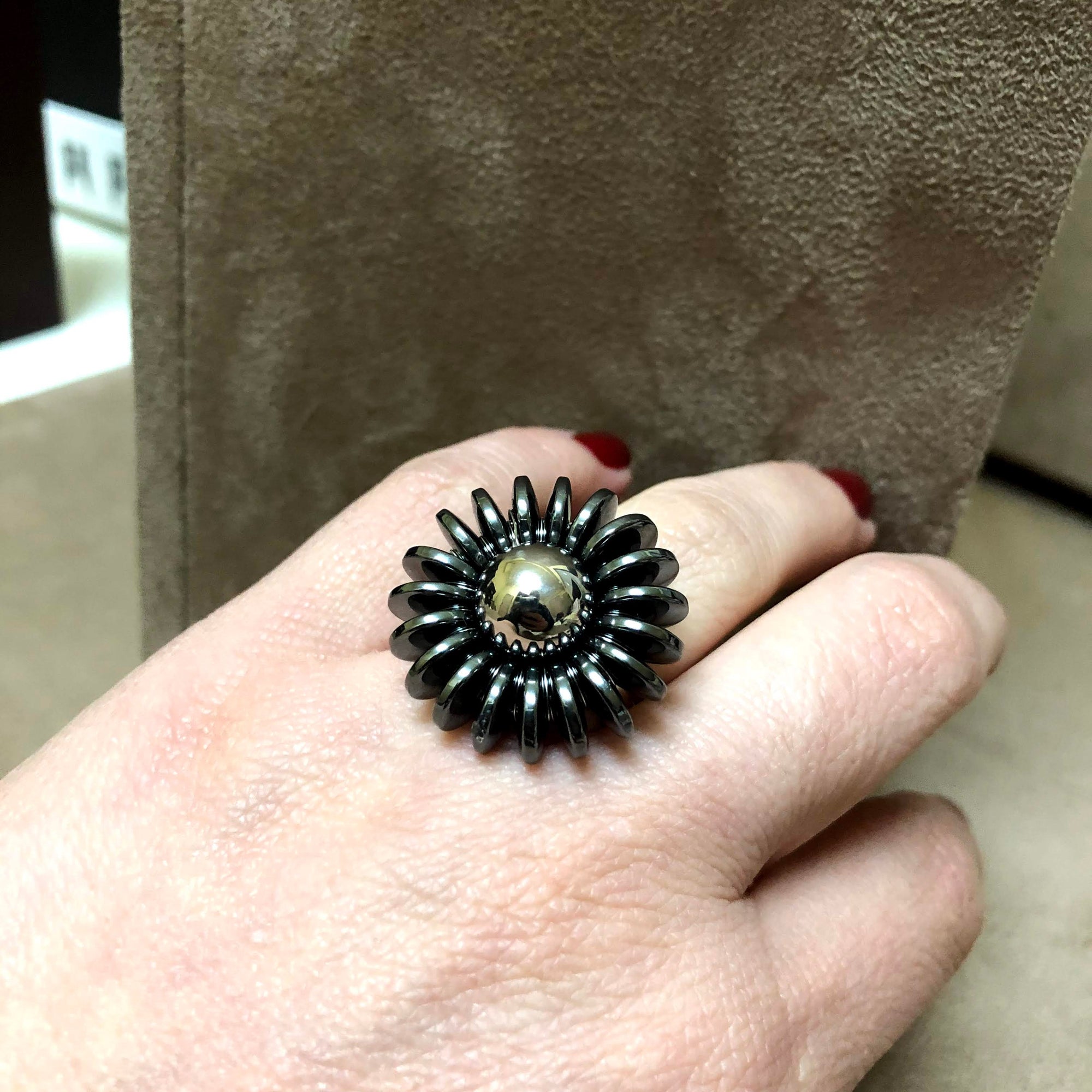 Steel Daisy Ring