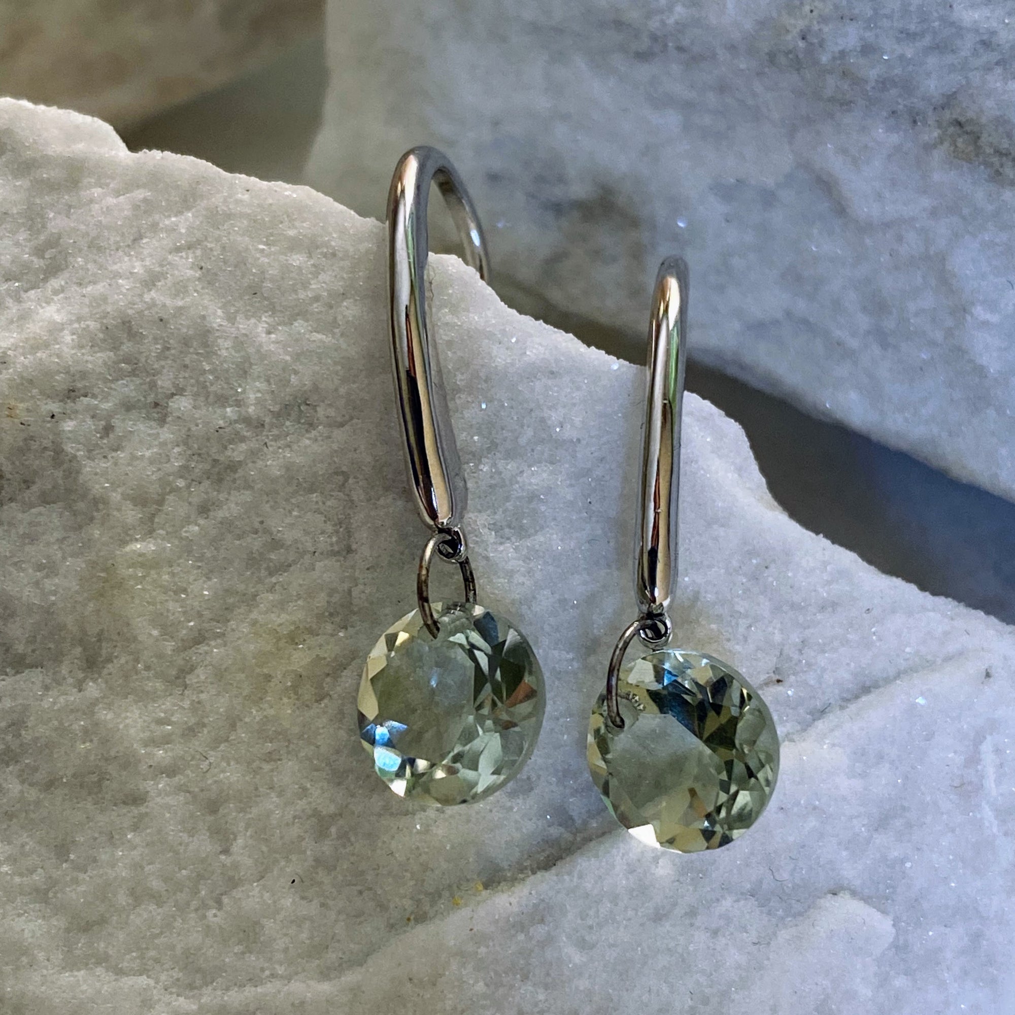 Eleganza Green Amethyst Earrings