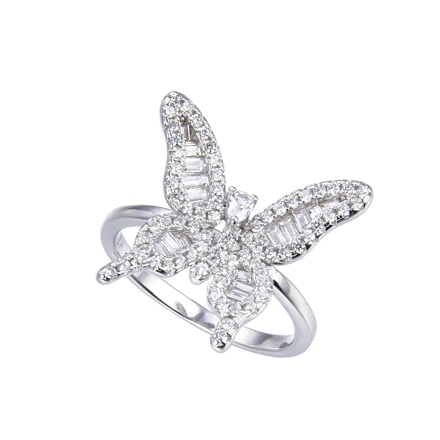 Baguette Butterfly Ring