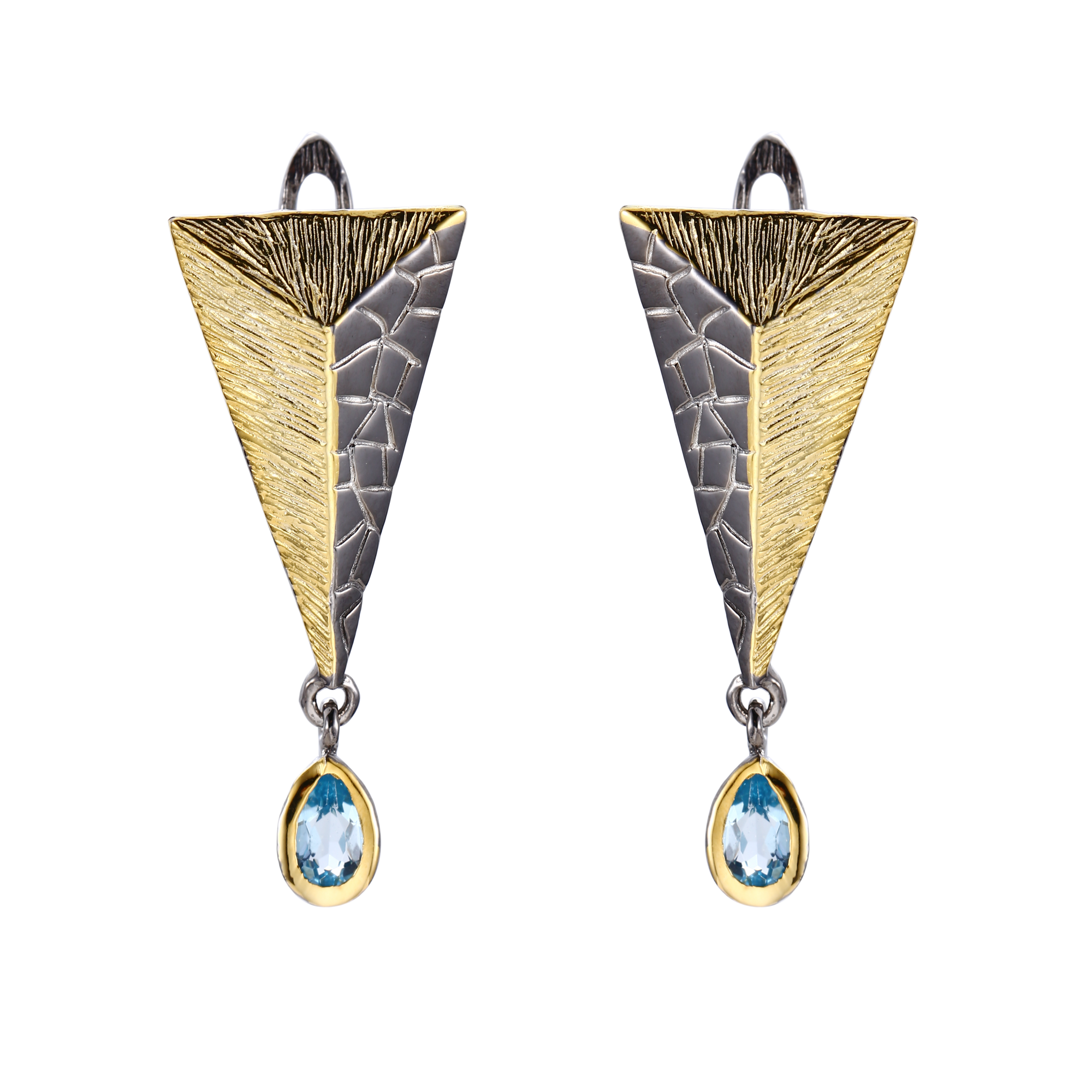 Blue Topaz Silver Earrings - penelope-it.com