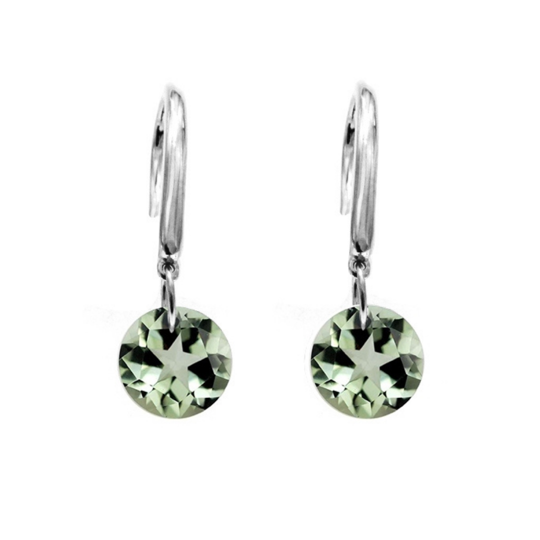 Eleganza Green Amethyst Earrings