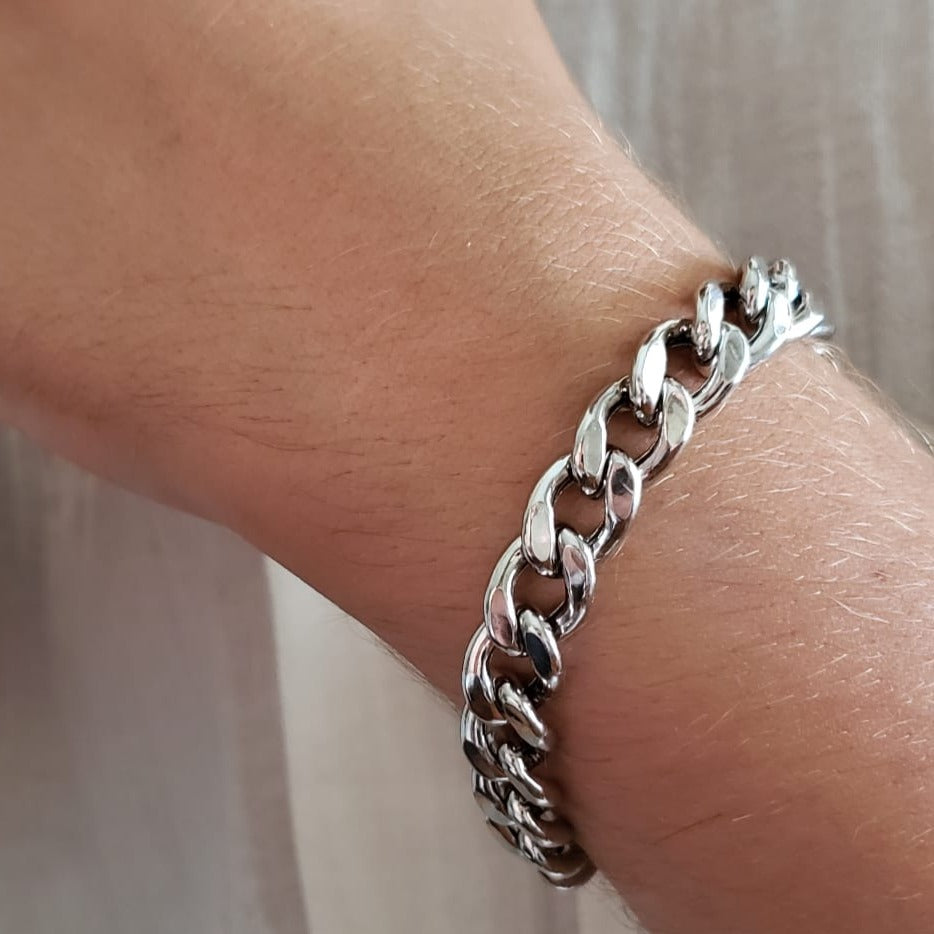 Curb Silver Bracelet