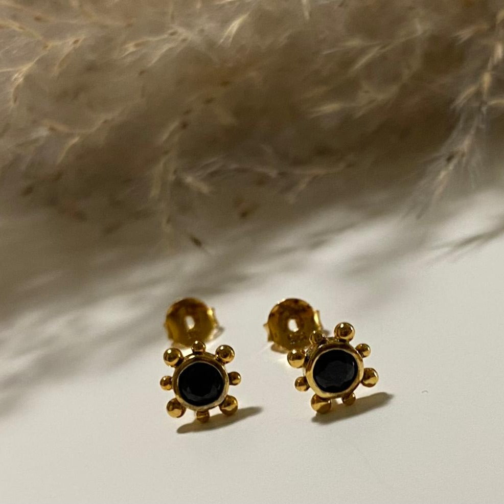 Black Sapphire Margarita Studs