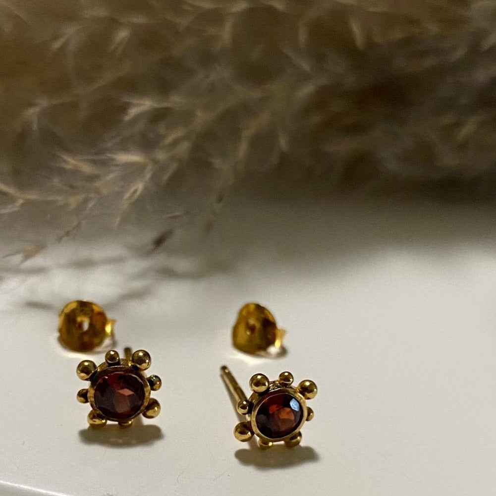 Garnet Margarita Studs