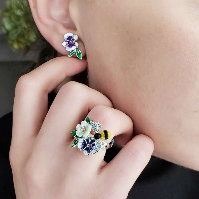 Blooming Violet Earrings