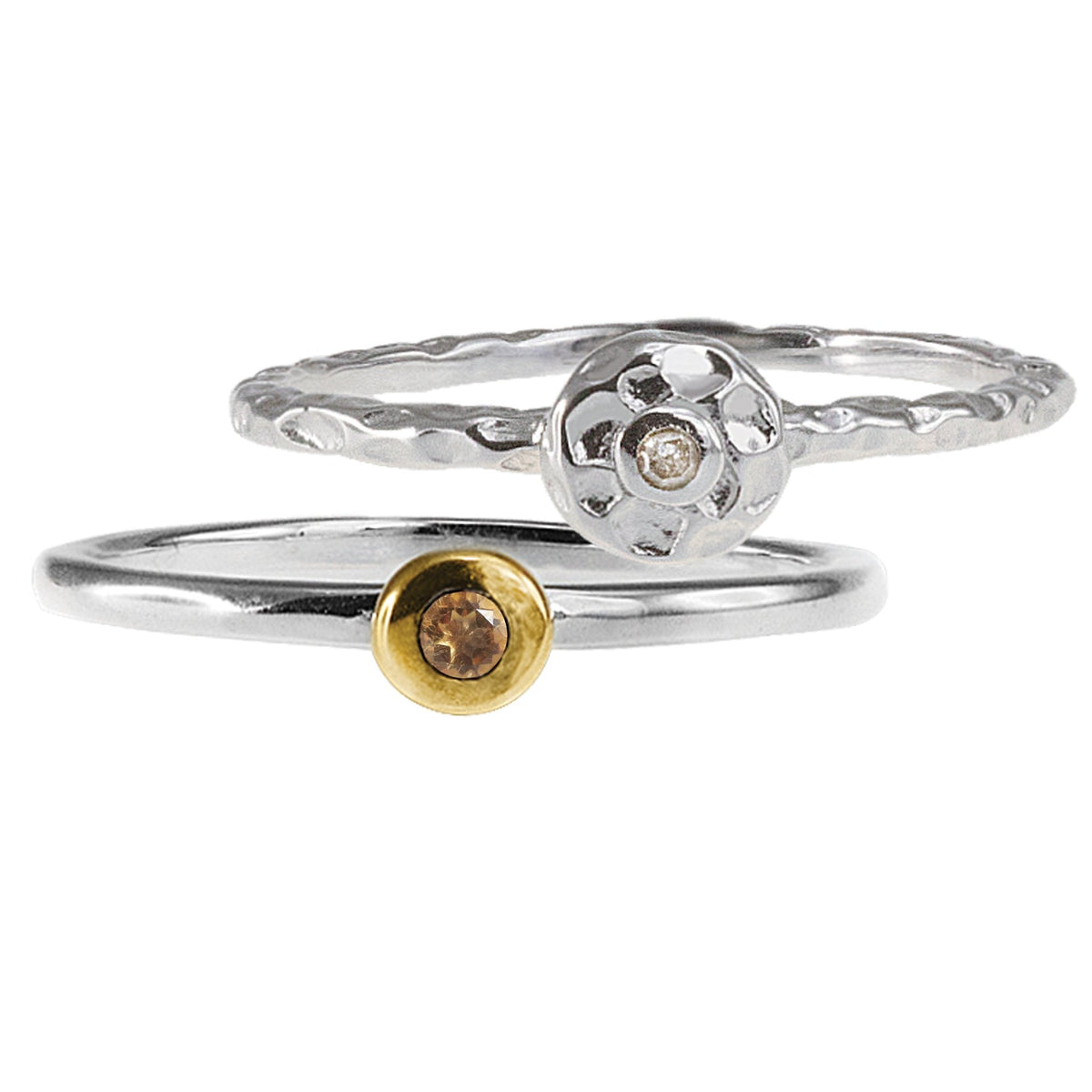 Diamond &amp; Citrine Rings