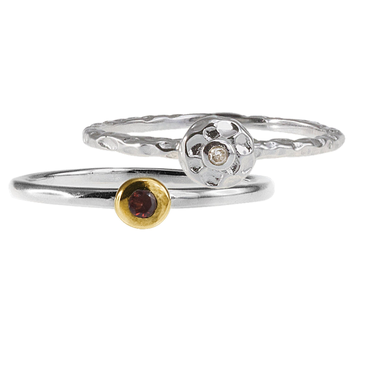 Diamond &amp; Garnet Rings