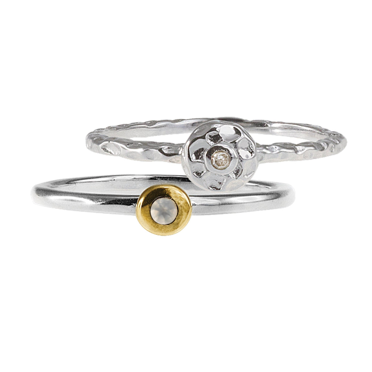 Diamond &amp; Moonstone Rings