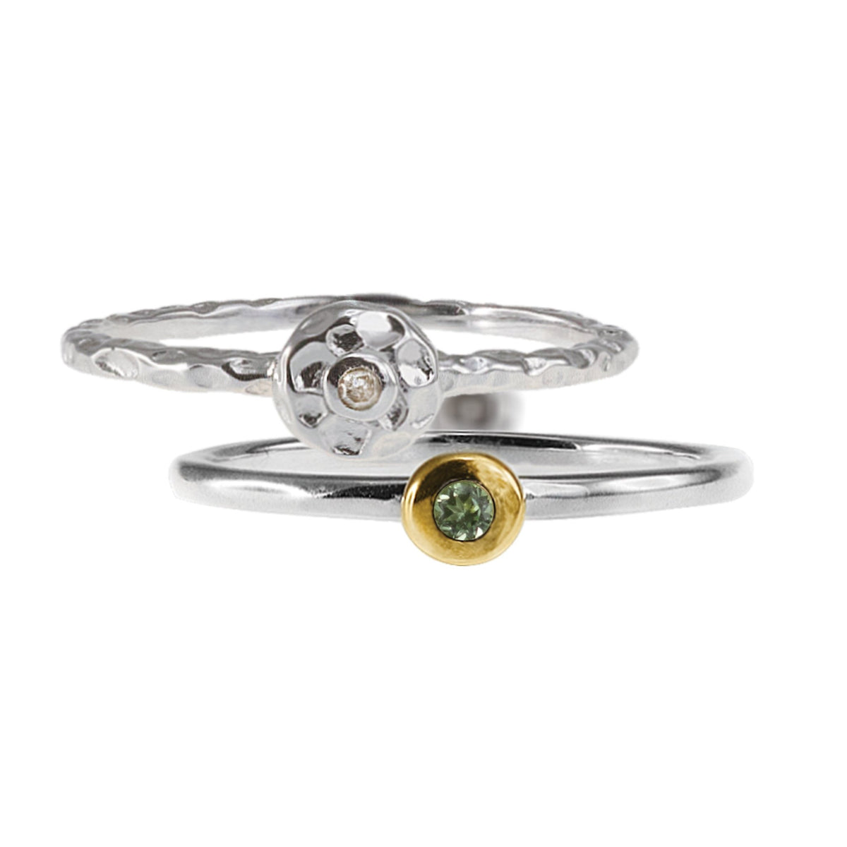 Diamond &amp; Peridot Rings