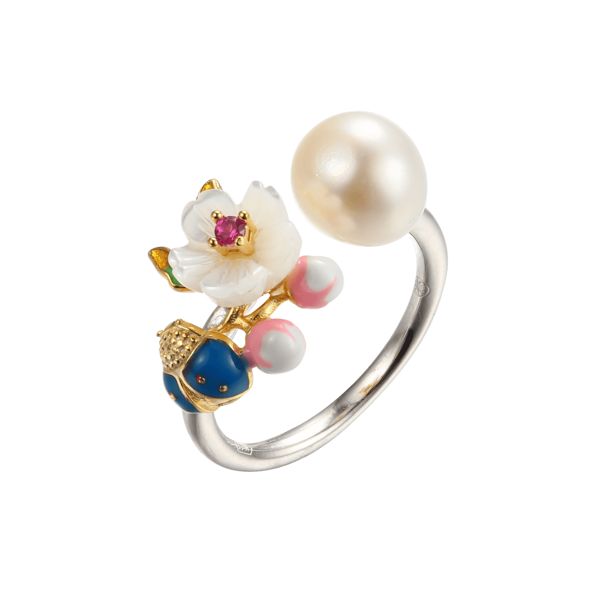 Ladybird Pearl Ring - penelope-it.com